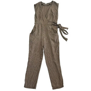 Field Day Oakland Jumpsuit Side L Wrap Around Waist Tie Retro USA California